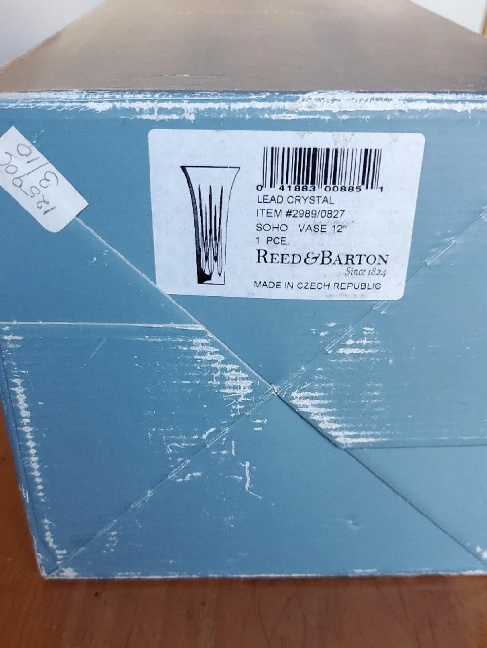 Reed & Barton Soho Lead Crystal Fluted Vase